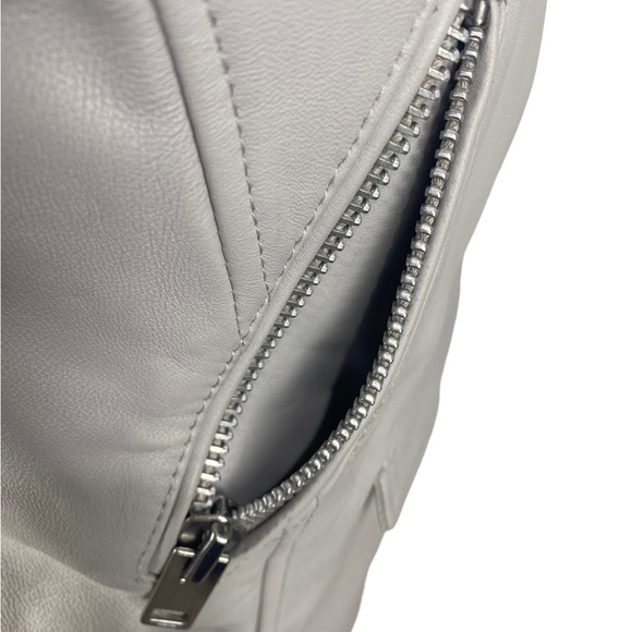 WALTER BAKER Liz Lambskin Leather Motorcycle Jacket Small - Picture 9 of 13